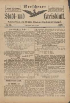 Wreschener Stadt und Kreisblatt: amtlicher Anzeiger f&uuml;r Wreschen, Miloslaw, Strzalkowo und Umgegend 1897.04.17 Nr30