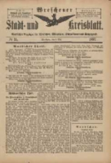 Wreschener Stadt und Kreisblatt: amtlicher Anzeiger f&uuml;r Wreschen, Miloslaw, Strzalkowo und Umgegend 1897.05.08 Nr37