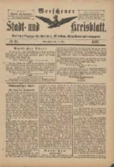 Wreschener Stadt und Kreisblatt: amtlicher Anzeiger f&uuml;r Wreschen, Miloslaw, Strzalkowo und Umgegend 1897.05.12 Nr38