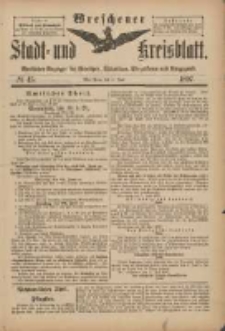 Wreschener Stadt und Kreisblatt: amtlicher Anzeiger f&uuml;r Wreschen, Miloslaw, Strzalkowo und Umgegend 1897.06.05 Nr45