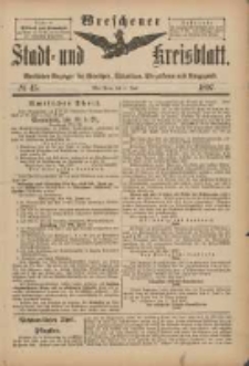 Wreschener Stadt und Kreisblatt: amtlicher Anzeiger für Wreschen, Miloslaw, Strzalkowo und Umgegend 1897.06.05 Nr45