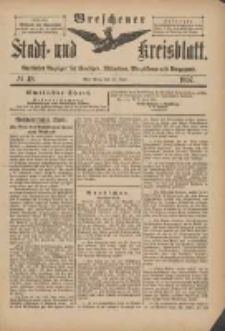 Wreschener Stadt und Kreisblatt: amtlicher Anzeiger f&uuml;r Wreschen, Miloslaw, Strzalkowo und Umgegend 1897.06.16 Nr48