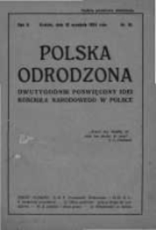 Polska Odrodzona: dwutygodnik poświęcony idei Kościoła Narodowego w Polsce. 1924 R.2 nr18