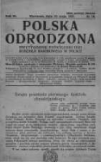 Polska Odrodzona: dwutygodnik poświęcony idei Kościoła Narodowego w Polsce. 1929 R.7 nr10