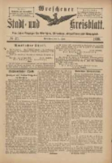Wreschener Stadt und Kreisblatt: amtlicher Anzeiger für Wreschen, Miloslaw, Strzalkowo und Umgegend 1898.06.11 Nr49