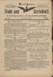 Wreschener Stadt und Kreisblatt: amtlicher Anzeiger f&uuml;r Wreschen, Miloslaw, Strzalkowo und Umgegend 1898.06.29 Nr54