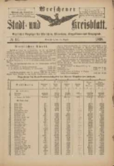Wreschener Stadt und Kreisblatt: amtlicher Anzeiger f&uuml;r Wreschen, Miloslaw, Strzalkowo und Umgegend 1898.08.10 Nr66