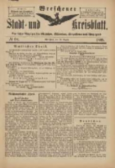Wreschener Stadt und Kreisblatt: amtlicher Anzeiger f&uuml;r Wreschen, Miloslaw, Strzalkowo und Umgegend 1898.08.17 Nr68