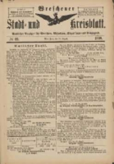 Wreschener Stadt und Kreisblatt: amtlicher Anzeiger für Wreschen, Miloslaw, Strzalkowo und Umgegend 1898.08.20 Nr69