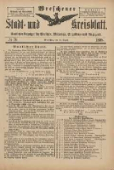 Wreschener Stadt und Kreisblatt: amtlicher Anzeiger für Wreschen, Miloslaw, Strzalkowo und Umgegend 1898.08.24 Nr70