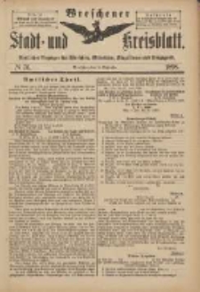 Wreschener Stadt und Kreisblatt: amtlicher Anzeiger f&uuml;r Wreschen, Miloslaw, Strzalkowo und Umgegend 1898.09.14 Nr76