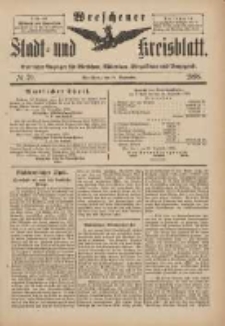 Wreschener Stadt und Kreisblatt: amtlicher Anzeiger für Wreschen, Miloslaw, Strzalkowo und Umgegend 1898.09.24 Nr79