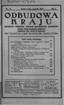 Odbudowa Kraju: miesięcznik poświęcony sprawom gospodarstwa narodowego. Organ Obywatelskiego Komitetu Odbudowy Wsi i Miast w Krakowie. 1918 R.2 Nr12