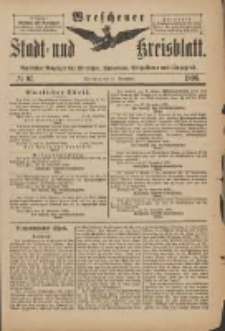 Wreschener Stadt und Kreisblatt: amtlicher Anzeiger f&uuml;r Wreschen, Miloslaw, Strzalkowo und Umgegend 1898.11.19 Nr97