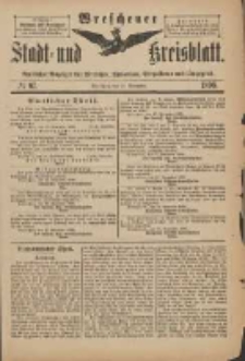 Wreschener Stadt und Kreisblatt: amtlicher Anzeiger für Wreschen, Miloslaw, Strzalkowo und Umgegend 1898.11.19 Nr97