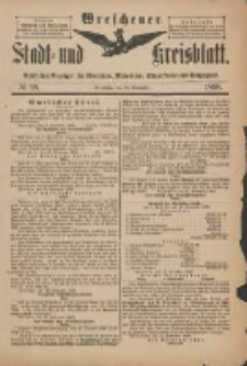 Wreschener Stadt und Kreisblatt: amtlicher Anzeiger f&uuml;r Wreschen, Miloslaw, Strzalkowo und Umgegend 1898.11.23 Nr98
