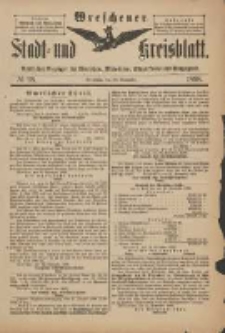 Wreschener Stadt und Kreisblatt: amtlicher Anzeiger für Wreschen, Miloslaw, Strzalkowo und Umgegend 1898.11.23 Nr98