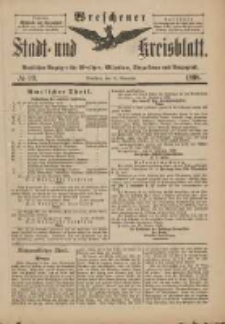 Wreschener Stadt und Kreisblatt: amtlicher Anzeiger f&uuml;r Wreschen, Miloslaw, Strzalkowo und Umgegend 1898.11.26 Nr99