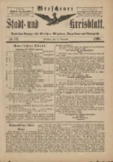 Wreschener Stadt und Kreisblatt: amtlicher Anzeiger für Wreschen, Miloslaw, Strzalkowo und Umgegend 1898.11.26 Nr99