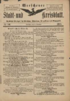 Wreschener Stadt und Kreisblatt: amtlicher Anzeiger f&uuml;r Wreschen, Miloslaw, Strzalkowo und Umgegend 1898.11.30 Nr100