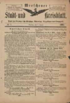 Wreschener Stadt und Kreisblatt: amtlicher Anzeiger f&uuml;r Wreschen, Miloslaw, Strzalkowo und Umgegend 1899.01.11 Nr3