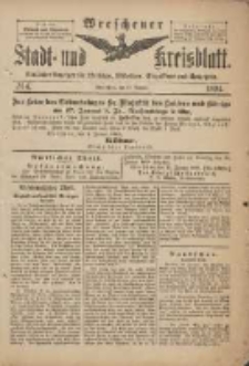 Wreschener Stadt und Kreisblatt: amtlicher Anzeiger für Wreschen, Miloslaw, Strzalkowo und Umgegend 1899.01.13 Nr4
