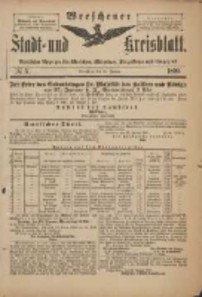 Wreschener Stadt und Kreisblatt: amtlicher Anzeiger f&uuml;r Wreschen, Miloslaw, Strzalkowo und Umgegend 1899.01.18 Nr5