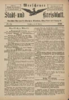 Wreschener Stadt und Kreisblatt: amtlicher Anzeiger f&uuml;r Wreschen, Miloslaw, Strzalkowo und Umgegend 1899.02.22 Nr15