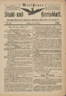 Wreschener Stadt und Kreisblatt: amtlicher Anzeiger für Wreschen, Miloslaw, Strzalkowo und Umgegend 1899.02.22 Nr15