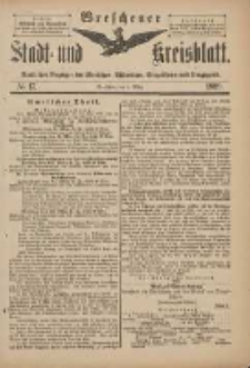 Wreschener Stadt und Kreisblatt: amtlicher Anzeiger f&uuml;r Wreschen, Miloslaw, Strzalkowo und Umgegend 1899.03.01 Nr17