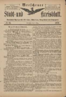 Wreschener Stadt und Kreisblatt: amtlicher Anzeiger f&uuml;r Wreschen, Miloslaw, Strzalkowo und Umgegend 1899.03.04 Nr18