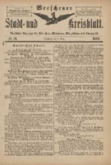 Wreschener Stadt und Kreisblatt: amtlicher Anzeiger f&uuml;r Wreschen, Miloslaw, Strzalkowo und Umgegend 1899.03.08 Nr19