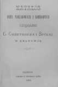 Katalogi dzieł nakładowych i komisowych Księgarni G. Gebethnera i Sp&oacute;łki w Krakowie