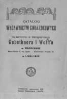 Katalog wydawnictw gwiazdkowych do nabycia w Księgarni Gebethnera i Wolffa w Warszawie