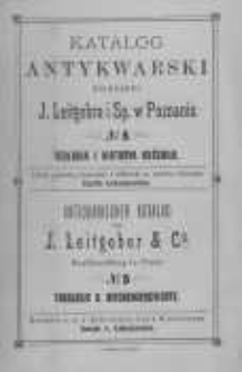 Katalog antykwarski Księgarni J. Leitgebra i Sp. w Poznaniu. No 5. Teologia i historia kościoła