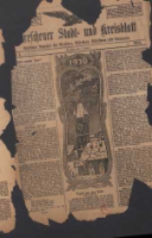 Wreschener Stadt und Kreisblatt: amtlicher Anzeiger f&uuml;r Wreschen, Miloslaw, Strzalkowo und Umgegend 1910.01.01 Nr1