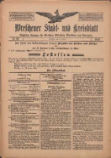 Wreschener Stadt und Kreisblatt: amtlicher Anzeiger f&uuml;r Wreschen, Miloslaw, Strzalkowo und Umgegend 1910.01.22 Nr10