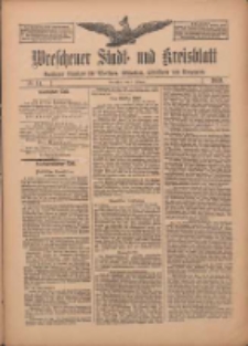 Wreschener Stadt und Kreisblatt: amtlicher Anzeiger f&uuml;r Wreschen, Miloslaw, Strzalkowo und Umgegend 1910.02.01 Nr14