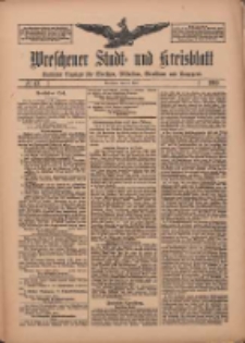 Wreschener Stadt und Kreisblatt: amtlicher Anzeiger f&uuml;r Wreschen, Miloslaw, Strzalkowo und Umgegend 1910.04.12 Nr43