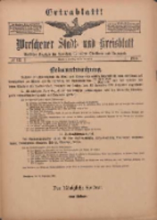 Wreschener Stadt und Kreisblatt: amtlicher Anzeiger f&uuml;r Wreschen, Miloslaw, Strzalkowo und Umgegend 1910.09.20 Nr113 Extra Blatt