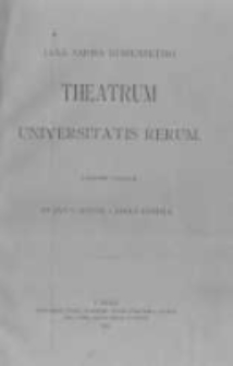 Spisy Jana Amosa Komenského. Císlo 2. Theatrum universitatis rerum