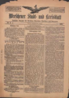 Wreschener Stadt und Kreisblatt: amtlicher Anzeiger f&uuml;r Wreschen, Miloslaw, Strzalkowo und Umgegend 1912.01.06 Nr2