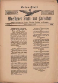 Wreschener Stadt und Kreisblatt: amtlicher Anzeiger f&uuml;r Wreschen, Miloslaw, Strzalkowo und Umgegend 1912.03.30 Nr40 Extra Blatt