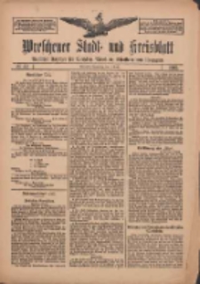 Wreschener Stadt und Kreisblatt: amtlicher Anzeiger f&uuml;r Wreschen, Miloslaw, Strzalkowo und Umgegend 1912.04.04 Nr42
