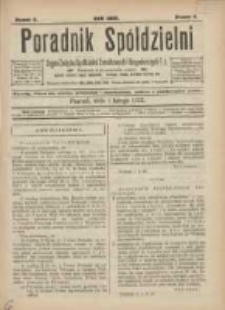 Poradnik Sp&oacute;łdzielni: organ Związku Sp&oacute;łdzielni Zarobkowych i Gospodarczych 1922.02.01 R.29 Nr2