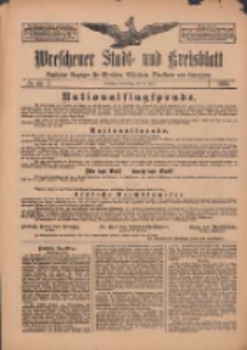 Wreschener Stadt und Kreisblatt: amtlicher Anzeiger f&uuml;r Wreschen, Miloslaw, Strzalkowo und Umgegend 1912.04.25 Nr50