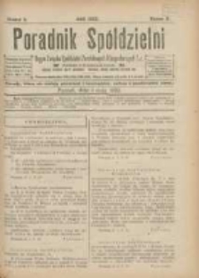 Poradnik Sp&oacute;łdzielni: organ Związku Sp&oacute;łdzielni Zarobkowych i Gospodarczych 1922.05.01 R.29 Nr5