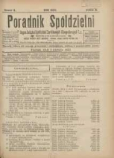 Poradnik Sp&oacute;łdzielni: organ Związku Sp&oacute;łdzielni Zarobkowych i Gospodarczych 1922.06.01 R.29 Nr6