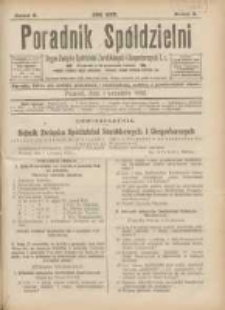 Poradnik Sp&oacute;łdzielni: organ Związku Sp&oacute;łdzielni Zarobkowych i Gospodarczych 1922.09.01 R.29 Nr9