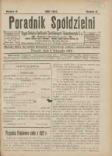 Poradnik Sp&oacute;łdzielni: organ Związku Sp&oacute;łdzielni Zarobkowych i Gospodarczych 1922.11.01 R.29 Nr11